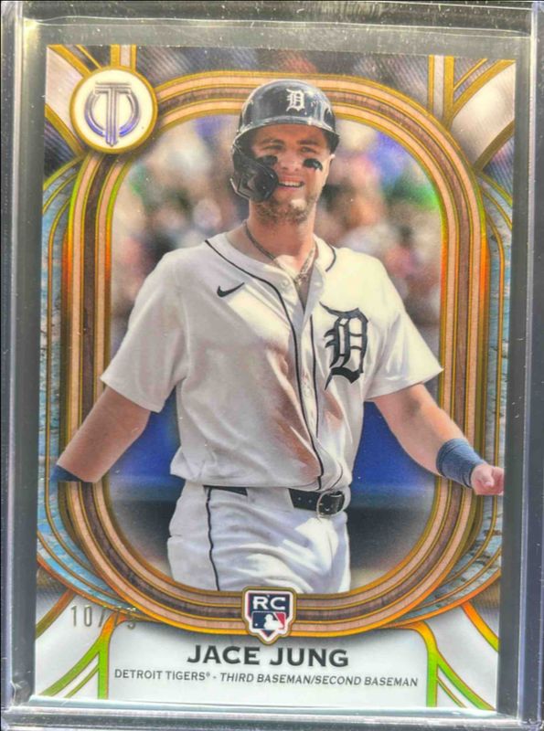 Jace Jung 2025 Topps Tribute #93 Gold /75 Rookie RAW