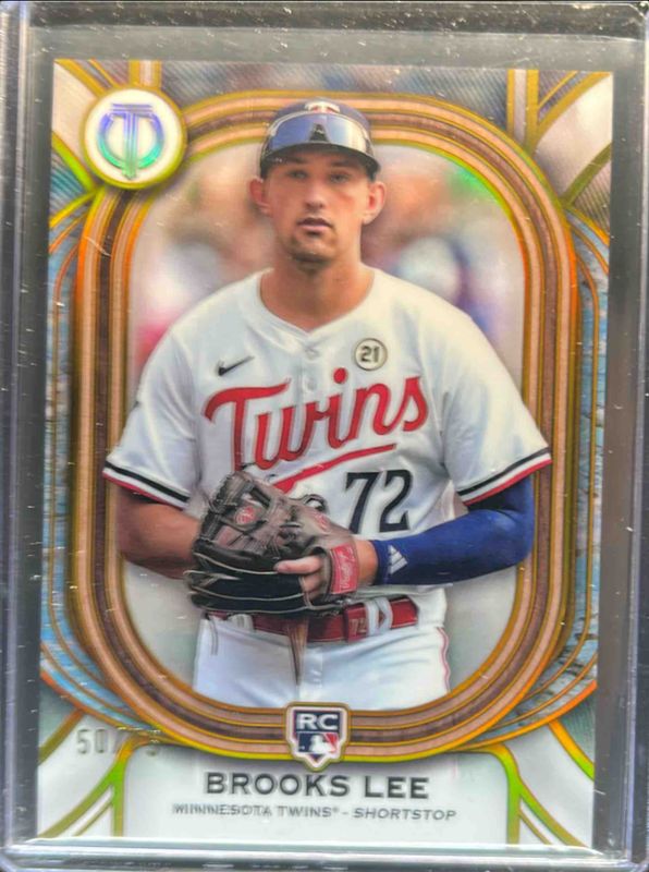 Brooks Lee 2025 Topps Tribute #89 Gold /75 Rookie RAW