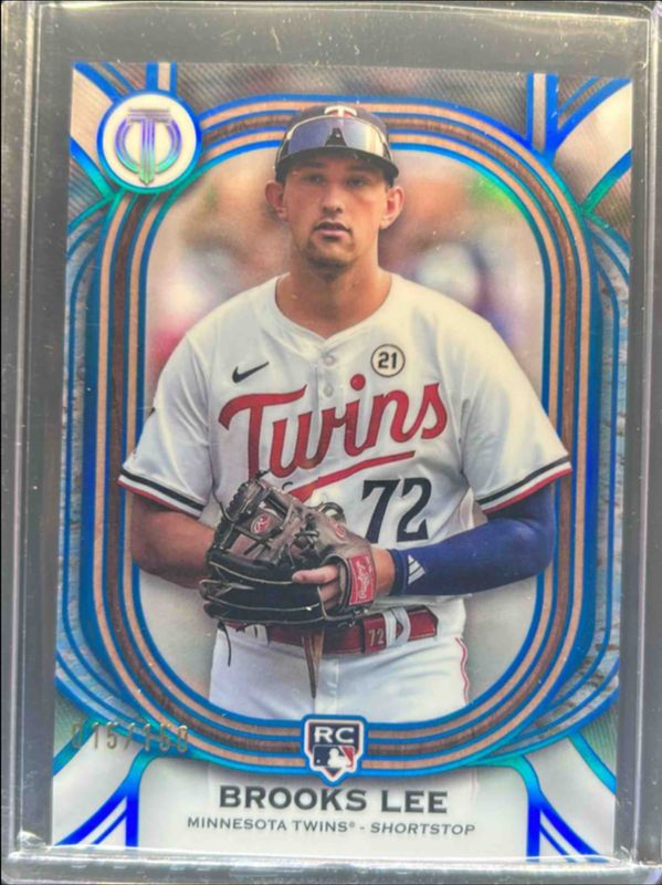 Brooks Lee 2025 Topps Tribute #89 Blue /150 Rookie RAW