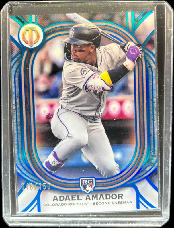 Adael Amador 2025 Topps Tribute #96 Blue /150 Rookie RAW