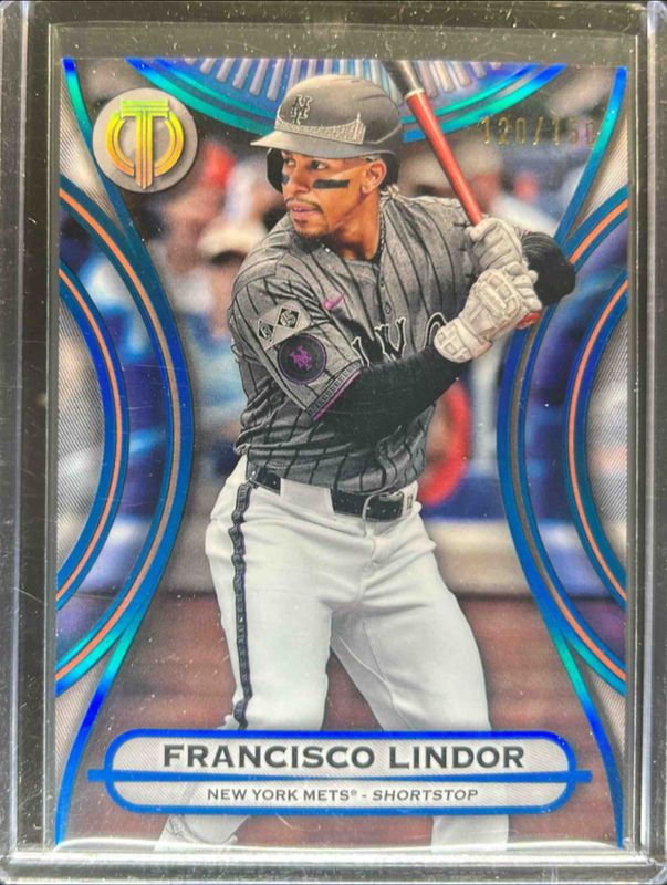 Francisco Lindor 2025 Topps Tribute #45 Blue /150 RAW