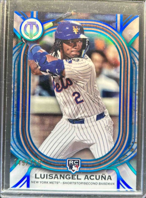 Luisangel Acuna 2025 Topps Tribute #82 Blue /150 Rookie RAW