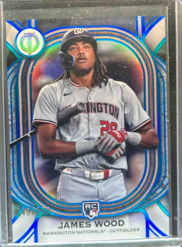 James Wood 2025 Topps Tribute #91 Blue /150 Rookie RAW
