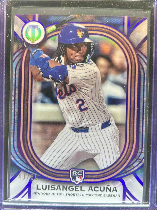 Luisangel Acuna 2025 Topps Tribute #82 Purple /50 Rookie RAW