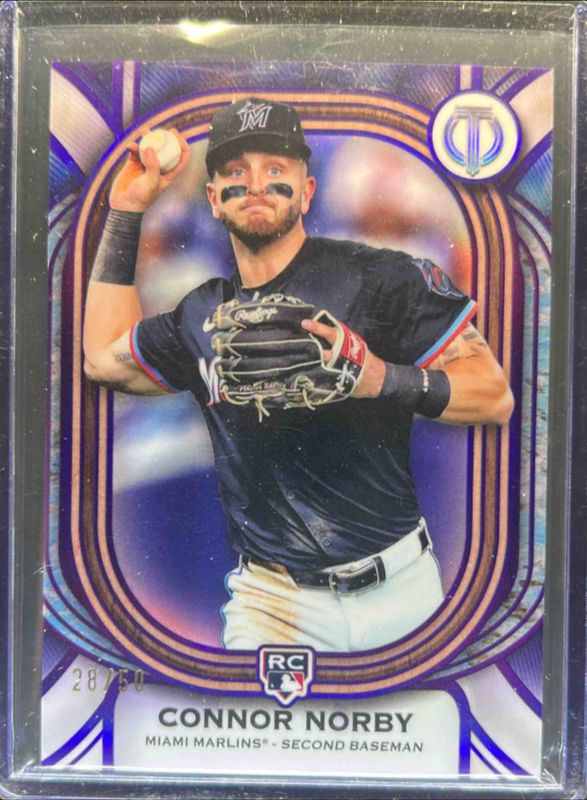 Connor Norby 2025 Topps Tribute #85 Purple /50 Rookie RAW