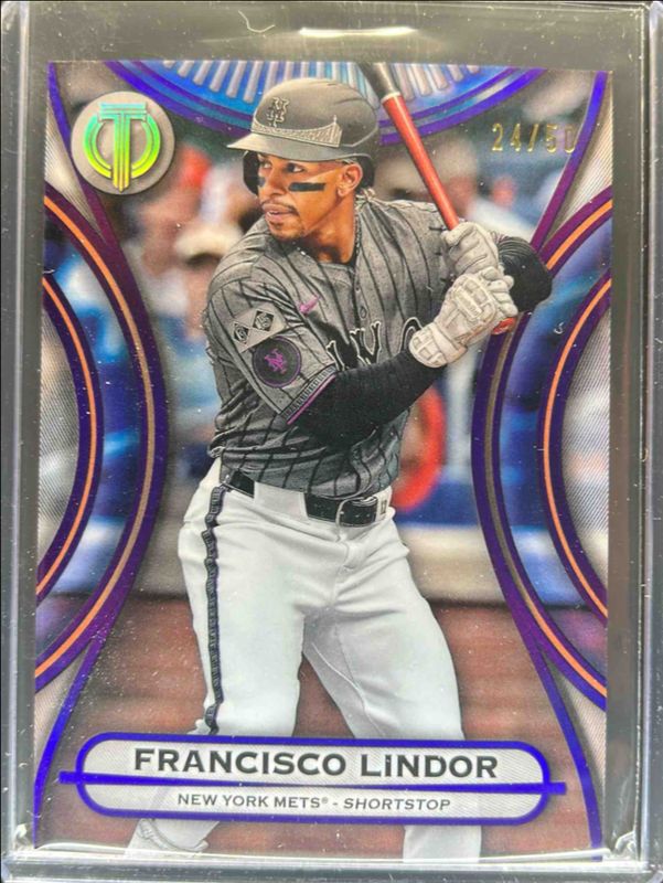 Francisco Lindor 2025 Topps Tribute #45 Purple /50 RAW