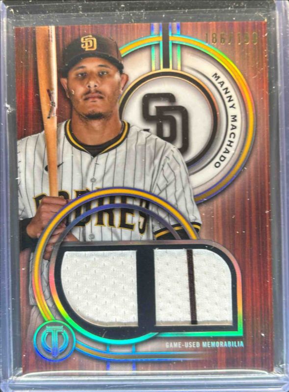 Manny Machado 2025 Topps Tribute #DR-MM Single-Player Dual Relic /199 RAW