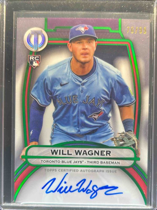 Will Wagner 2025 Topps Tribute #TA-WW Tribute Autograph - Green /99 Rookie RAW