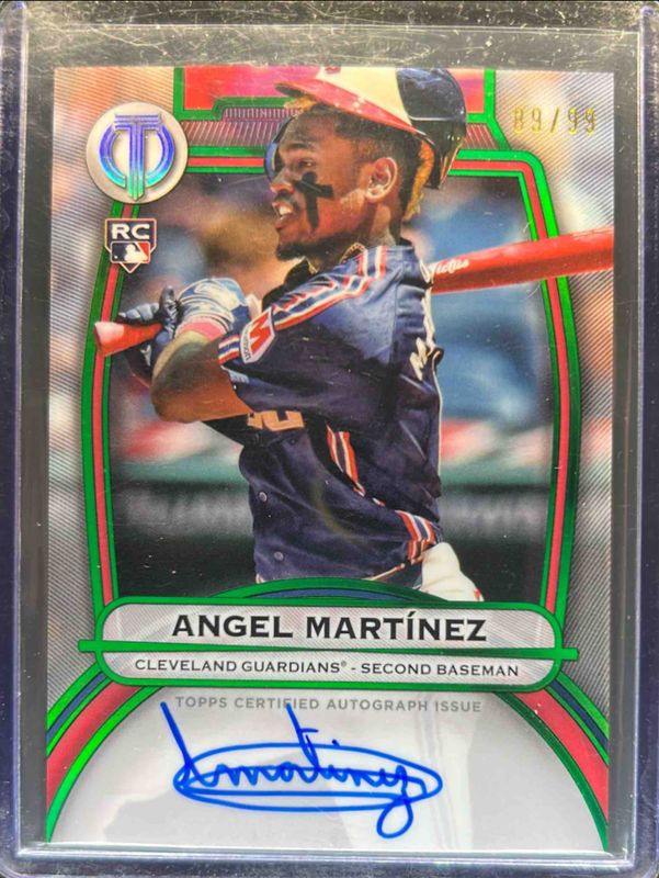Angel Martinez 2025 Topps Tribute #TA-AM Tribute Autograph - Green /99 Rookie RAW