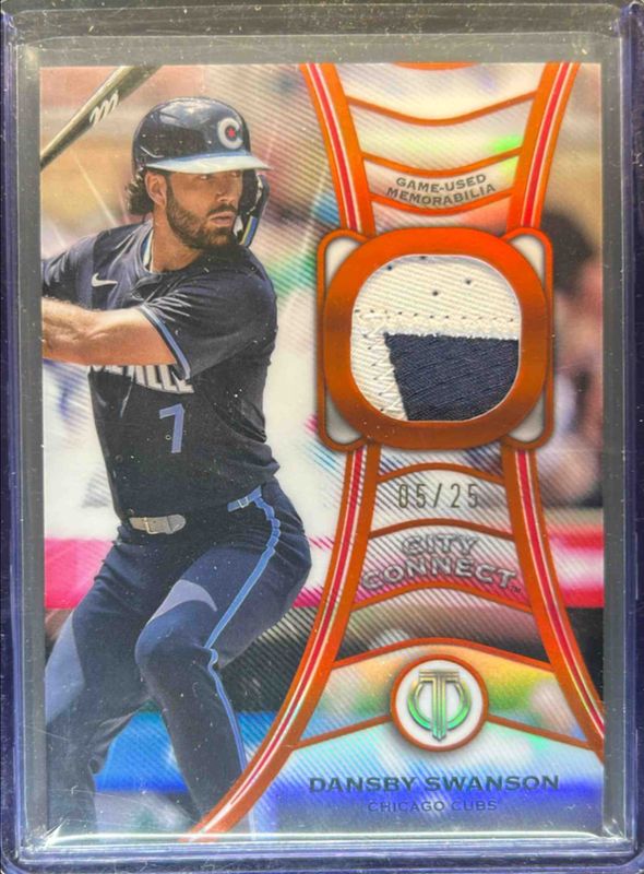 Dansby Swanson 2025 Topps Tribute #TT-DS Tributaries - Orange /25 RAW