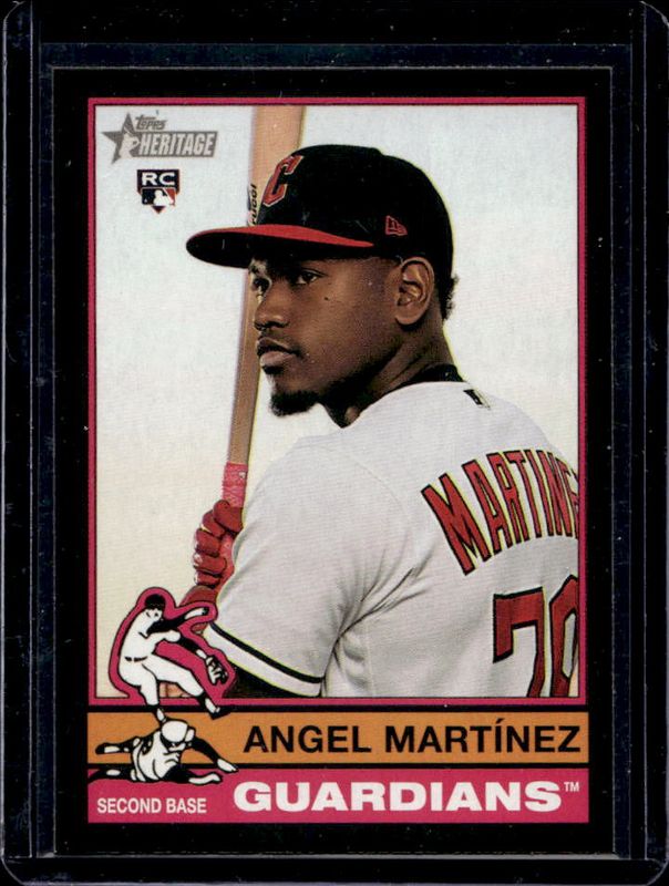 Angel Martinez 2025 Topps Heritage #338 Black Border Rookie RAW