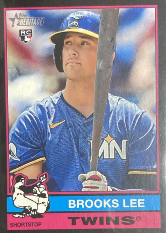 Brooks Lee 2025 Topps Heritage #63 Black Border Rookie RAW