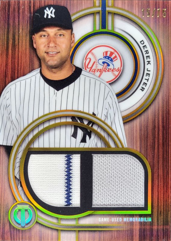Derek Jeter 2025 Topps Tribute #DR-DJ Single-Player Dual Relic - Gold /75 RAW