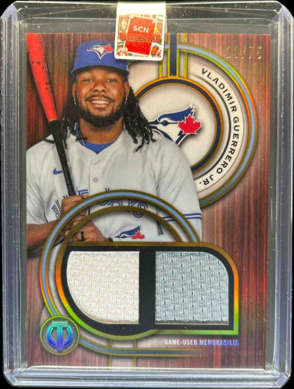 2025 Topps Tribute #DR-VGJ Single-Player Dual Relic - Gold /75