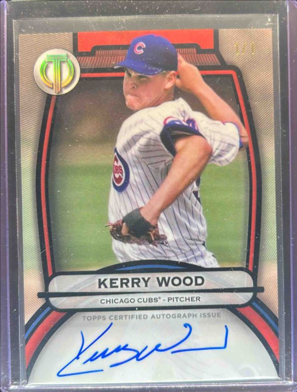 Kerry Wood 2025 Topps Tribute #TA-KW Tribute Autograph - Black /1 RAW