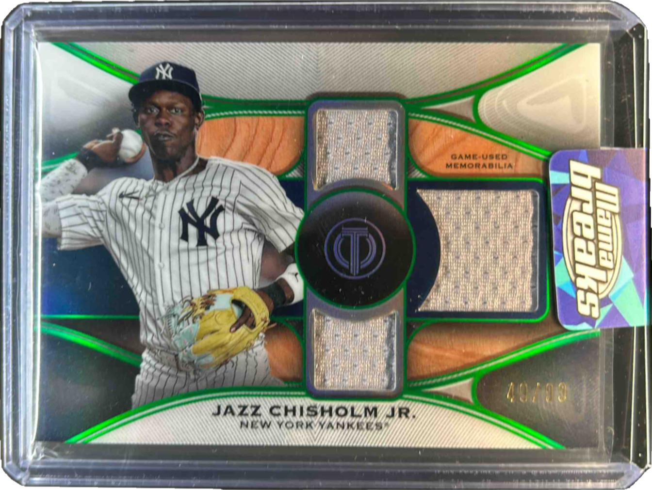 Jazz Chisholm Jr. 2025 Topps Tribute #TTR-JC Tribute Triple Relic