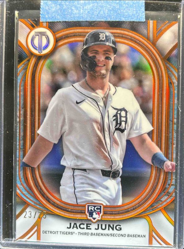 Jace Jung 2025 Topps Tribute #93 Orange /25 Rookie RAW