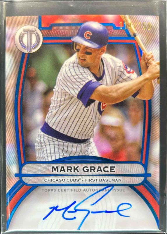 Mark Grace 2025 Topps Tribute #TA-MG Tribute Autograph - Blue /150 RAW
