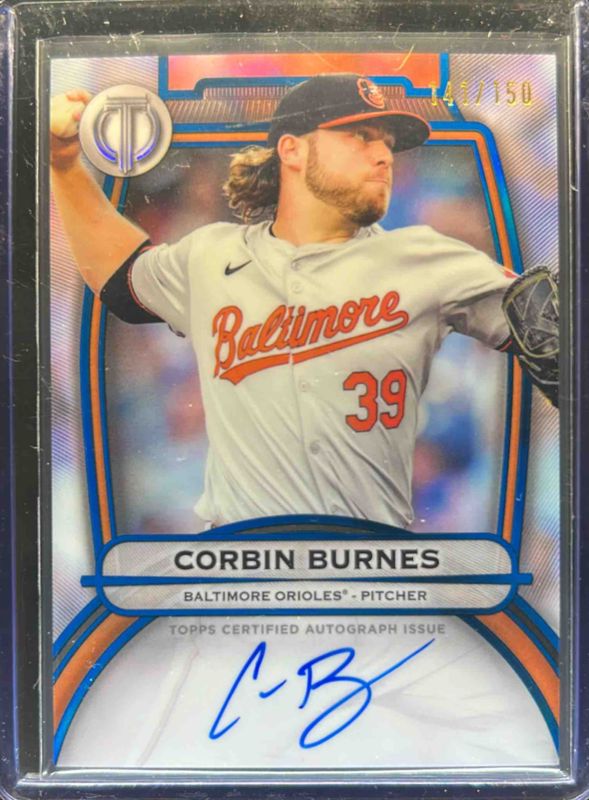 Corbin Burnes 2025 Topps Tribute #TA-CB Tribute Autograph - Blue /150 RAW