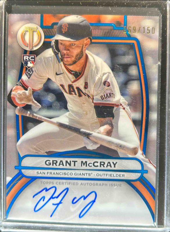 Grant McCray 2025 Topps Tribute #TA-GM Tribute Autograph - Blue /150 Rookie RAW