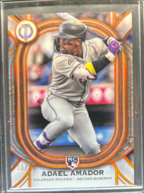Adael Amador 2025 Topps Tribute #96 Orange /25 Rookie RAW