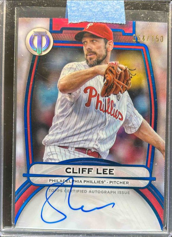 Cliff Lee 2025 Topps Tribute #TA-LEE Tribute Autograph - Blue /150 RAW