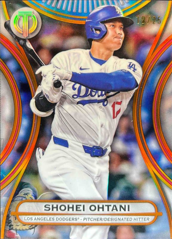 Shohei Ohtani 2025 Topps Tribute #46 Orange /25 RAW