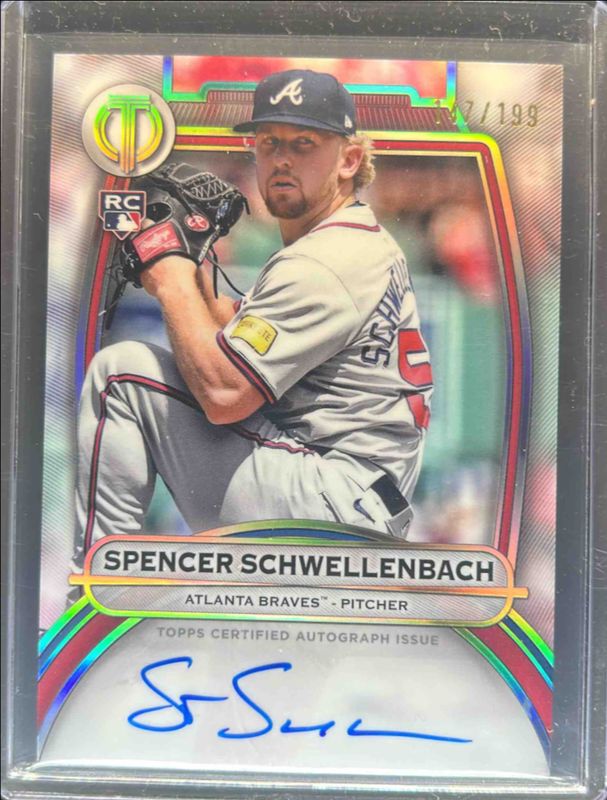 Spencer Schwellenbach 2025 Topps Tribute #TA-SS Tribute Autograph /199 Rookie RAW