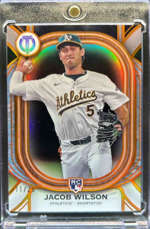 Jacob Wilson 2025 Topps Tribute #86 Orange /25 Rookie RAW