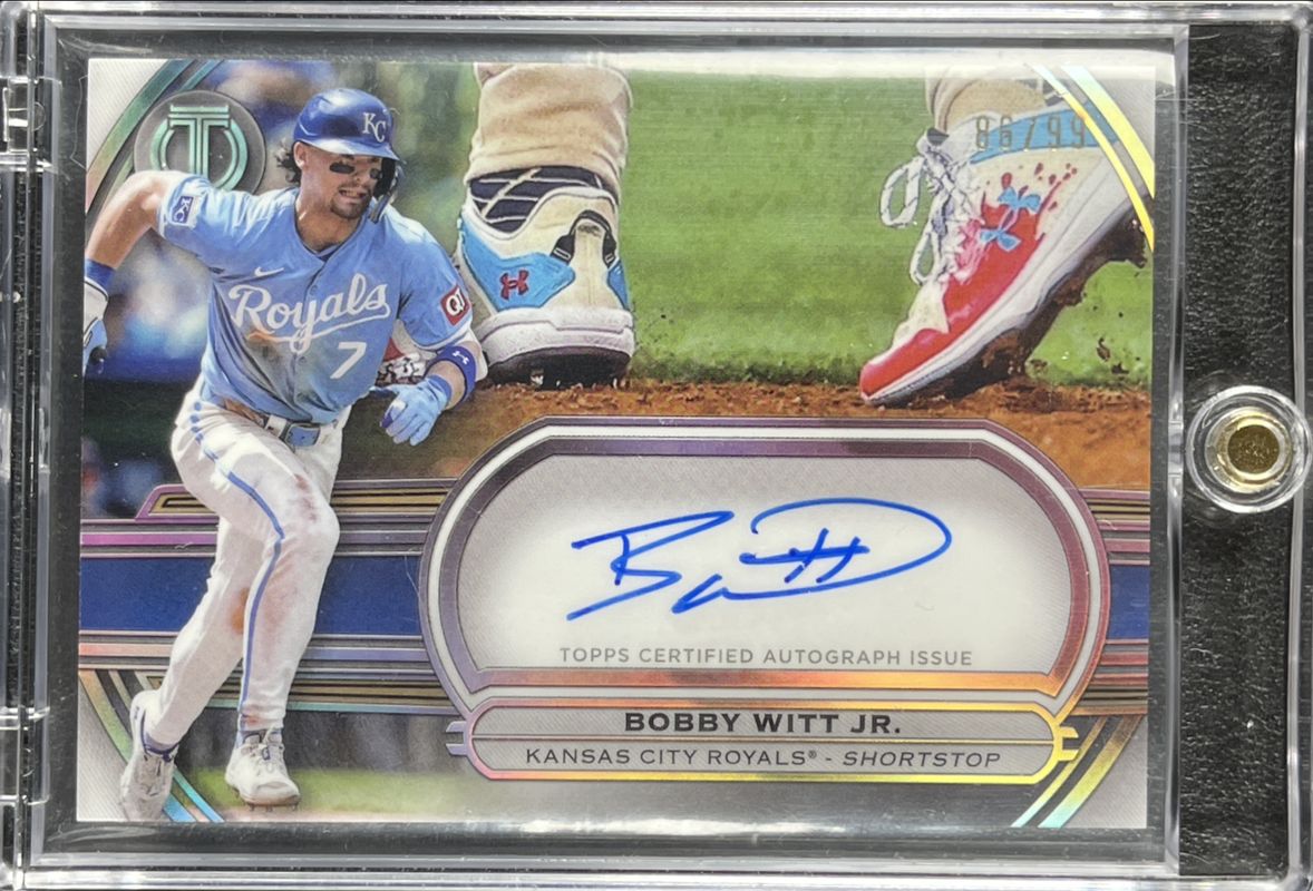 Bobby Witt 2025 Topps Tribute #TTC-BWJ Tribute To Cleats Autograph RAW
