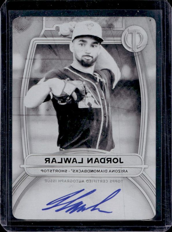 Jordan Lawlar 2025 Topps Tribute #TA-JL Tribute Autograph - Black Printing Plate /1 RAW