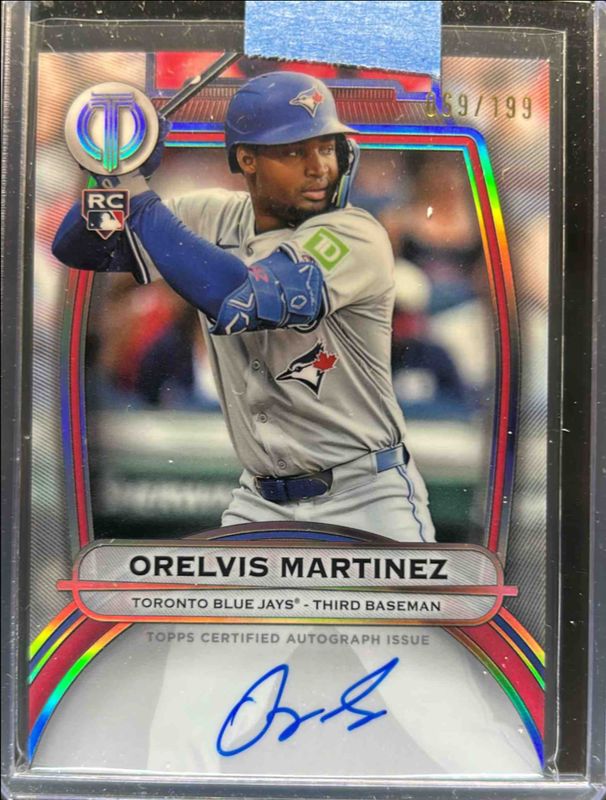 Orelvis Martinez 2025 Topps Tribute #TA-OM Tribute Autograph /199 Rookie RAW