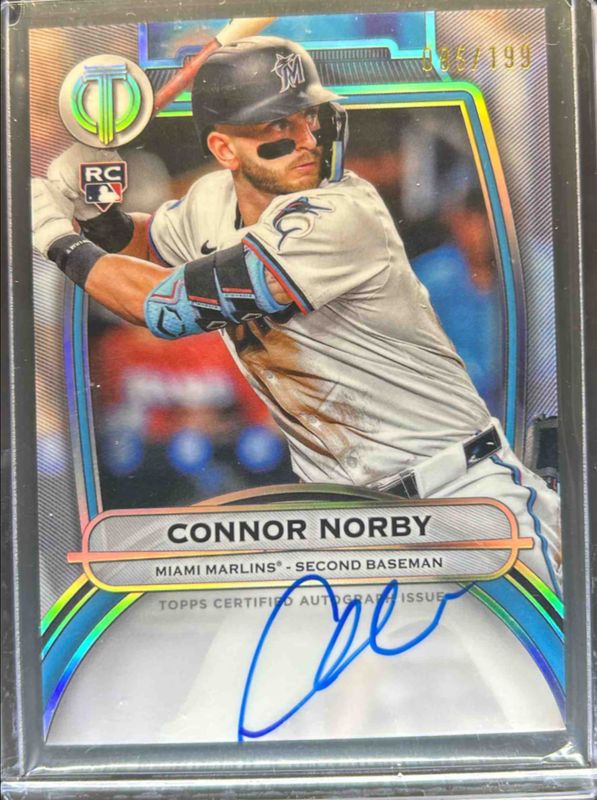 Connor Norby 2025 Topps Tribute #TA-CN Tribute Autograph /199 Rookie RAW
