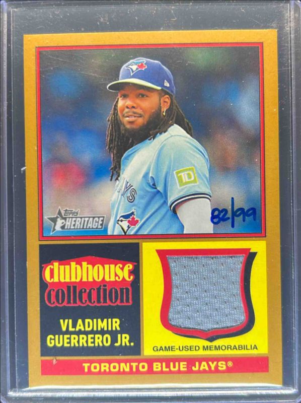 2025 Topps Heritage #CCR-VG Clubhouse Collection Relics - Gold /99