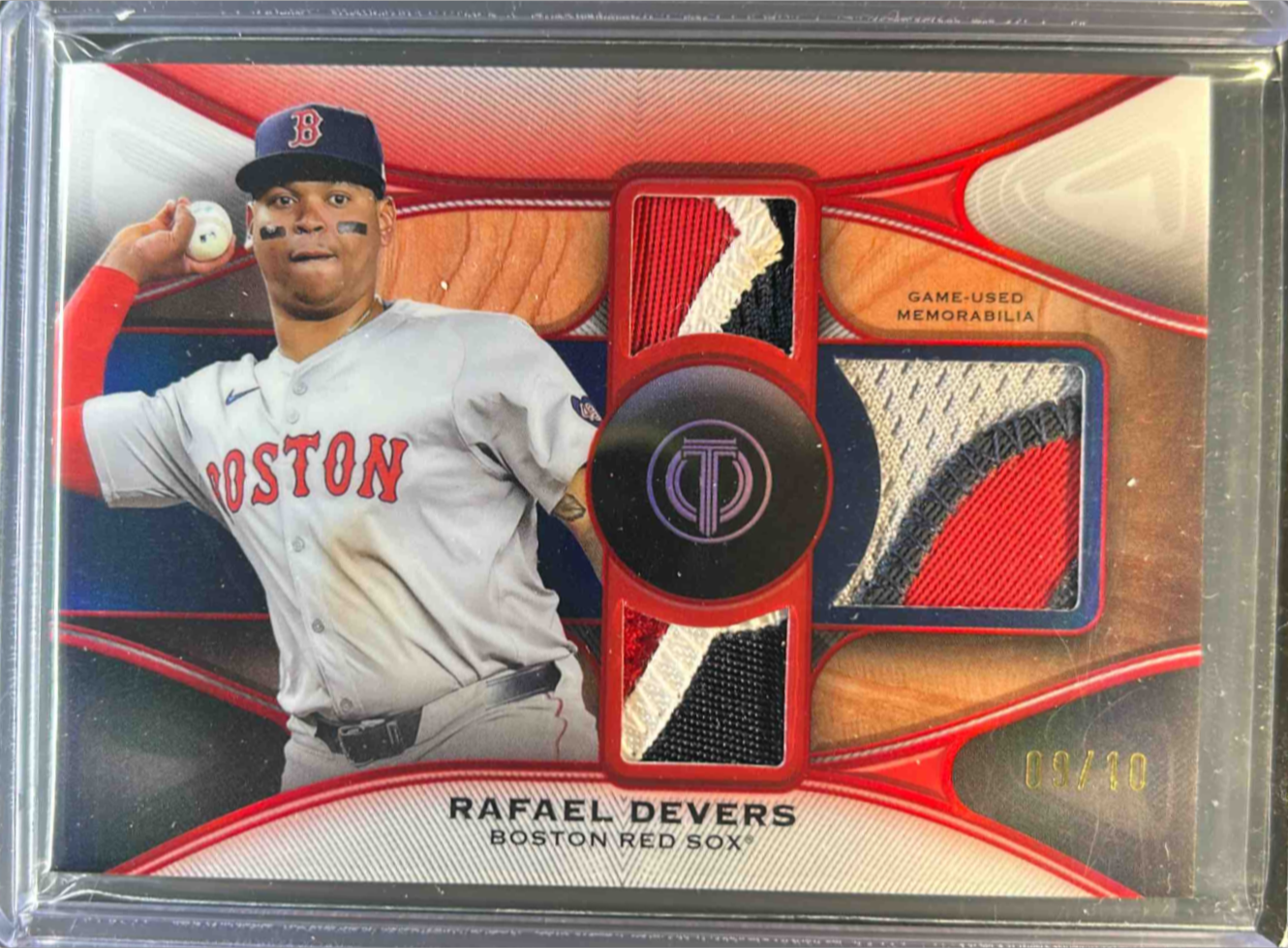Rafael Devers 2025 Topps Tribute #TTR-RD Tribute Triple Relic