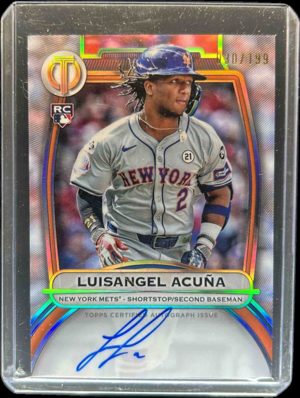 Luisangel Acuna 2025 Topps Tribute #TA-LA Tribute Autograph /199 Rookie RAW