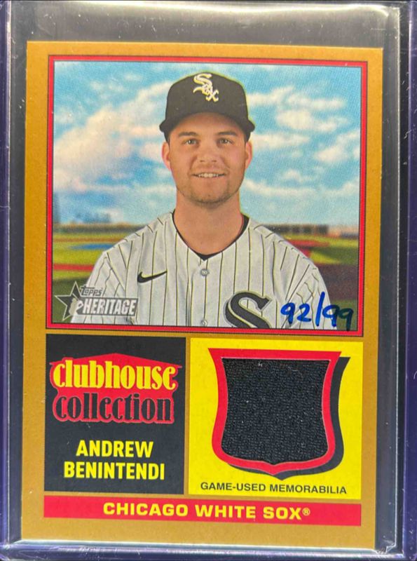 2025 Topps Heritage #CCR-ABE Clubhouse Collection Relics - Gold /99
