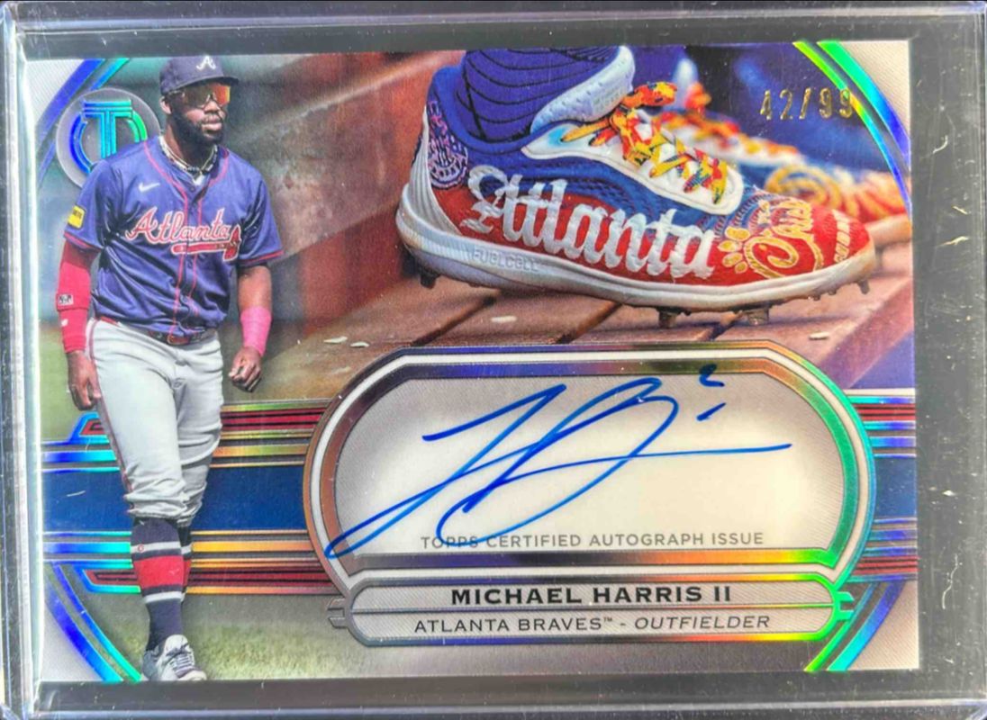 Michael Harris II 2025 Topps Tribute #TTC-MH Tribute To Cleats Autograph RAW