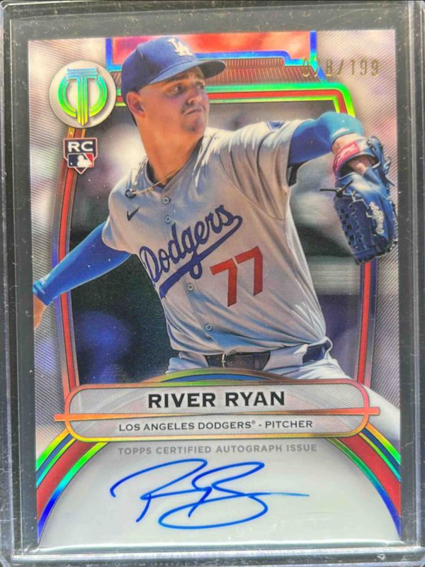 River Ryan 2025 Topps Tribute #TA-RR Tribute Autograph /199 Rookie RAW