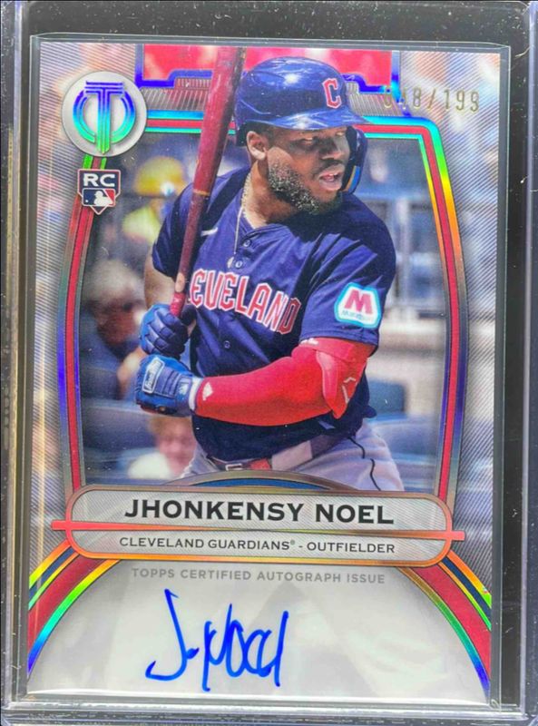 Jhonkensy Noel 2025 Topps Tribute #TA-JN Tribute Autograph /199 Rookie RAW