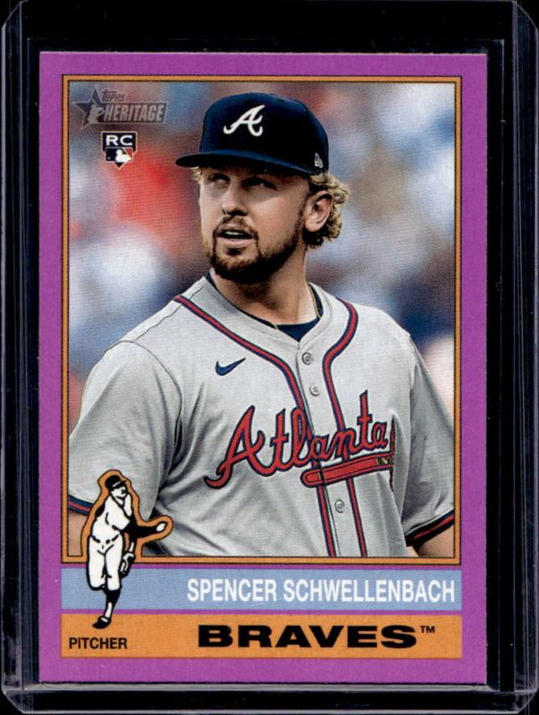 Spencer Schwellenbach 2025 Topps Heritage #58 Light Purple Border Rookie RAW