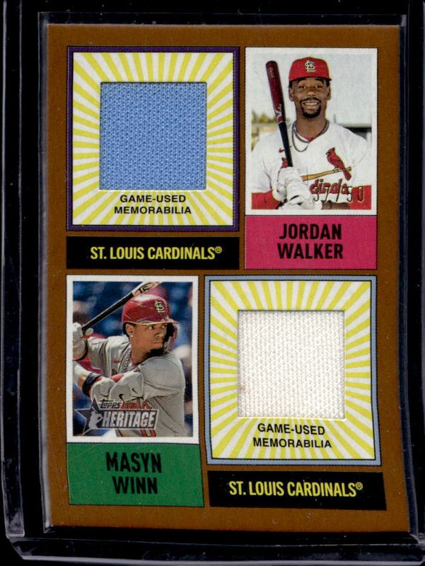 2025 Topps Heritage #DPMCR-WW Dual-Player MLB Collection Relics - Gold /50