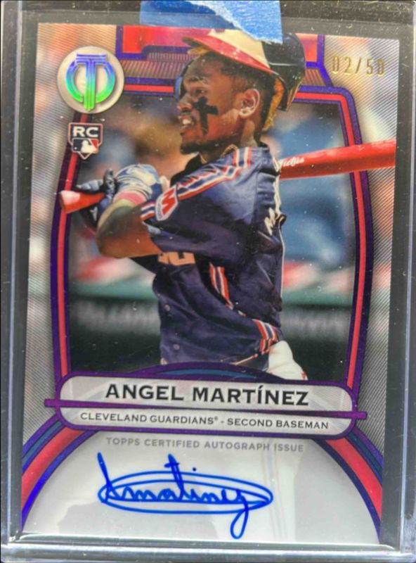 Angel Martinez 2025 Topps Tribute #TA-AM Tribute Autograph - Purple /50 Rookie RAW