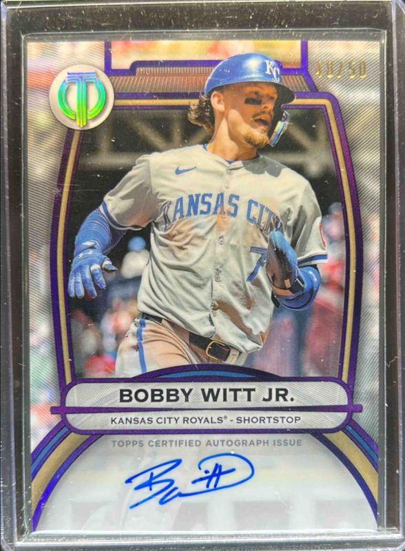 Bobby Witt 2025 Topps Tribute #TA-BW Tribute Autograph - Purple /50 RAW