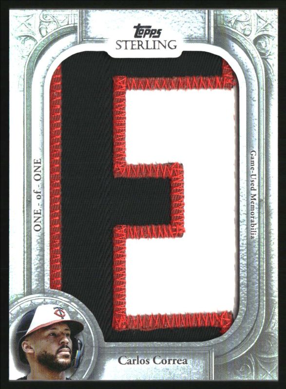 Carlos Correa 2025 Topps Sterling #TSJLP-CC Jersey Letter Patch /1 RAW