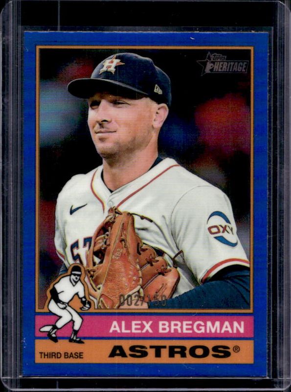 Alex Bregman 2025 Topps Heritage #391 Chrome - Blue Refractor /150 RAW