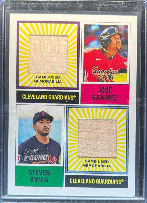 2025 Topps Heritage #DPMCR-RK Dual-Player MLB Collection Relics