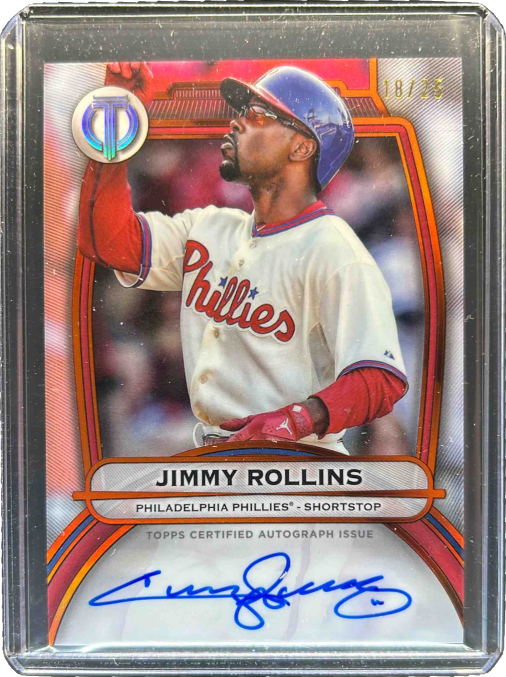 Jimmy Rollins 2025 Topps Tribute #TA-JROL Tribute Autograph - Orange ...
