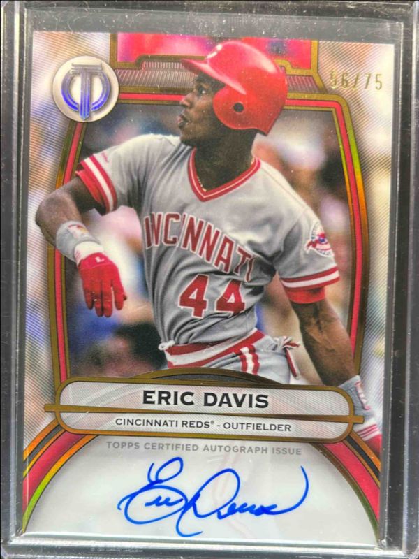 Eric Davis 2025 Topps Tribute #TA-ED Tribute Autograph - Gold /75 RAW