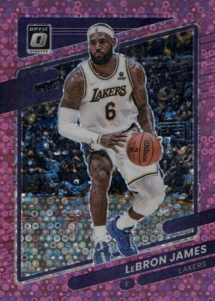 LeBron James 2021 Panini Donruss Optic #41 Fast Break Pink /20 Price ...